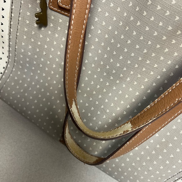 Fossil Emma Tote Bag Grey, Cream, Beige - Picture 2 of 8